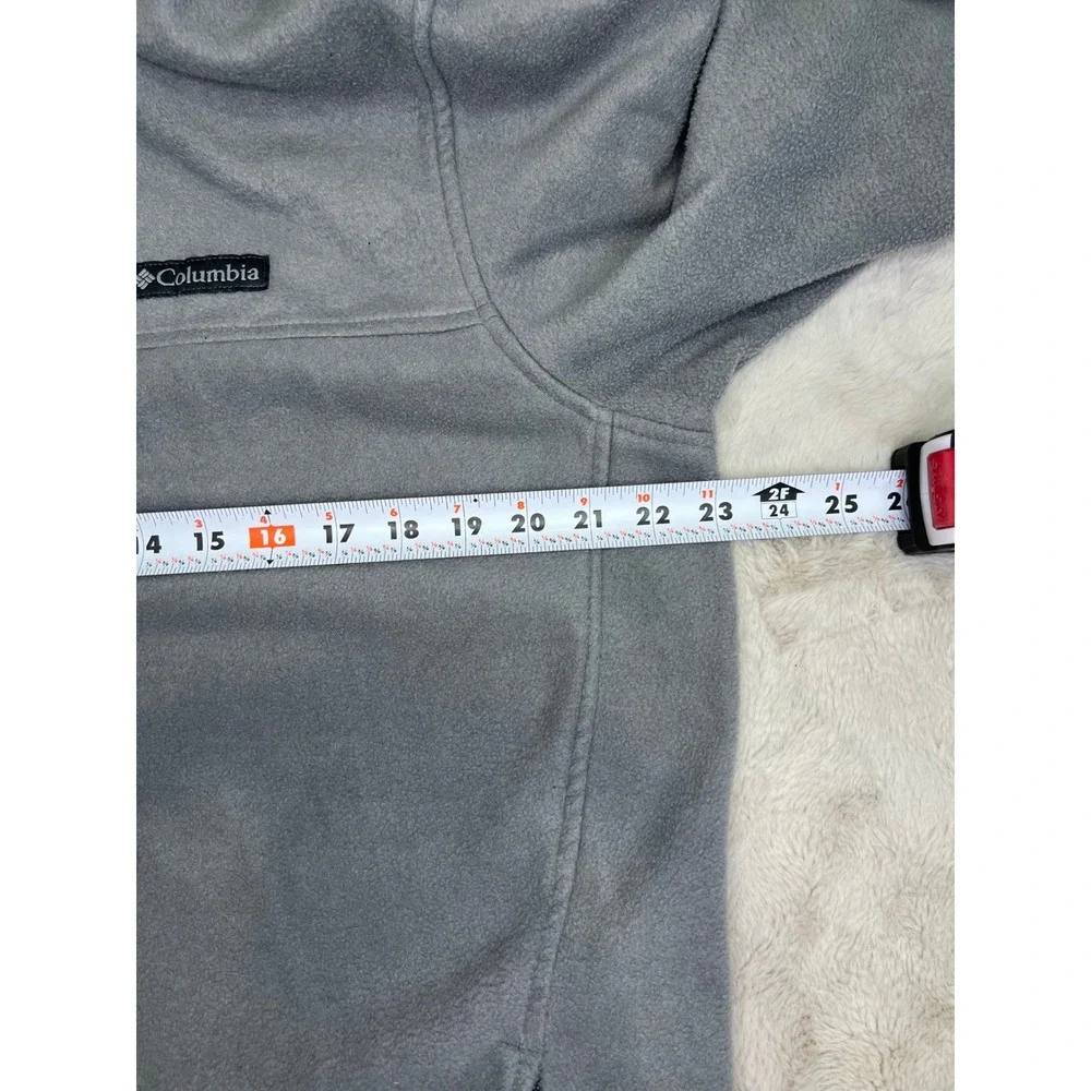 Columbia Mens Fleece Hoodie Full Zip Jacket Pockets Gray Large
